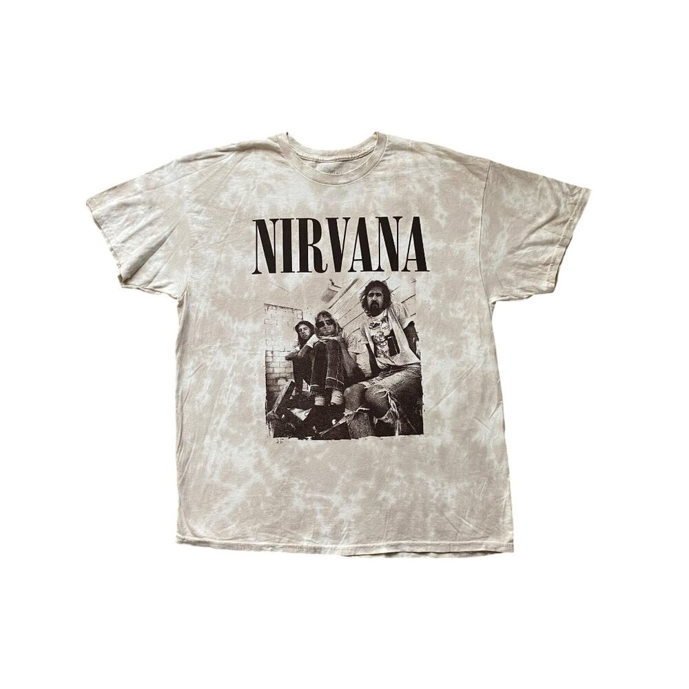 Nirvana Mineral Wash Short Sleeve Graphic Tee NEW